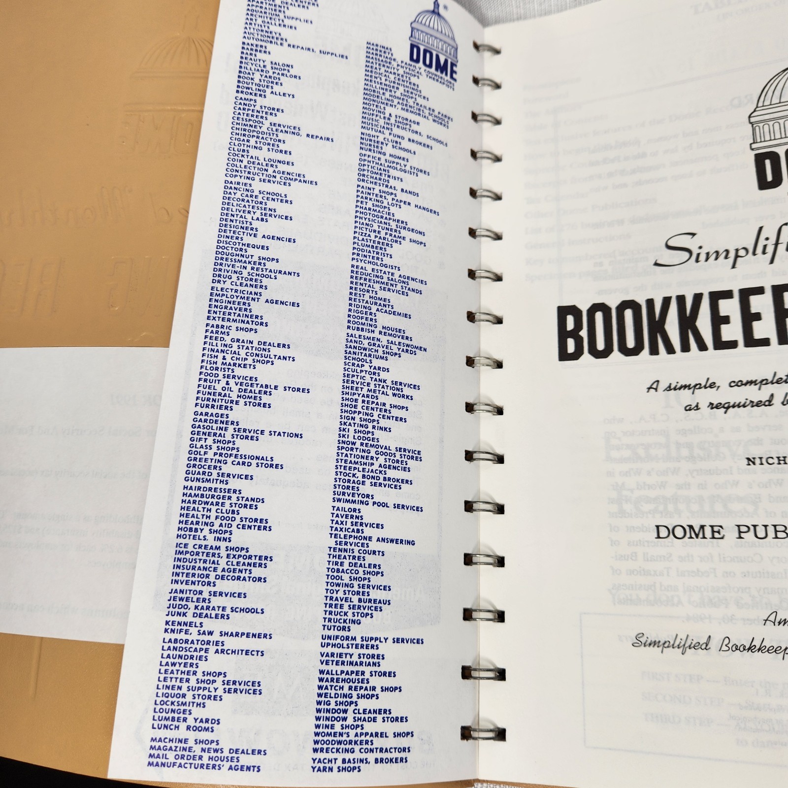 Dome Simplified Monthly Bookkeeping Record Accounting 8.75″ X 11.25″ Lot of 2