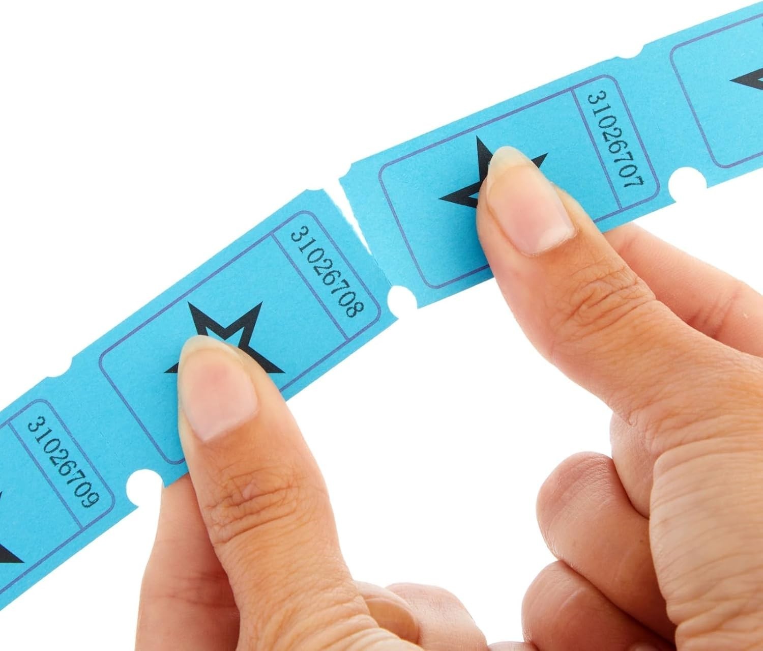 Raffle Tickets Roll – 2000-Count Blue Vintage Star – Perforated Stub Roll of …