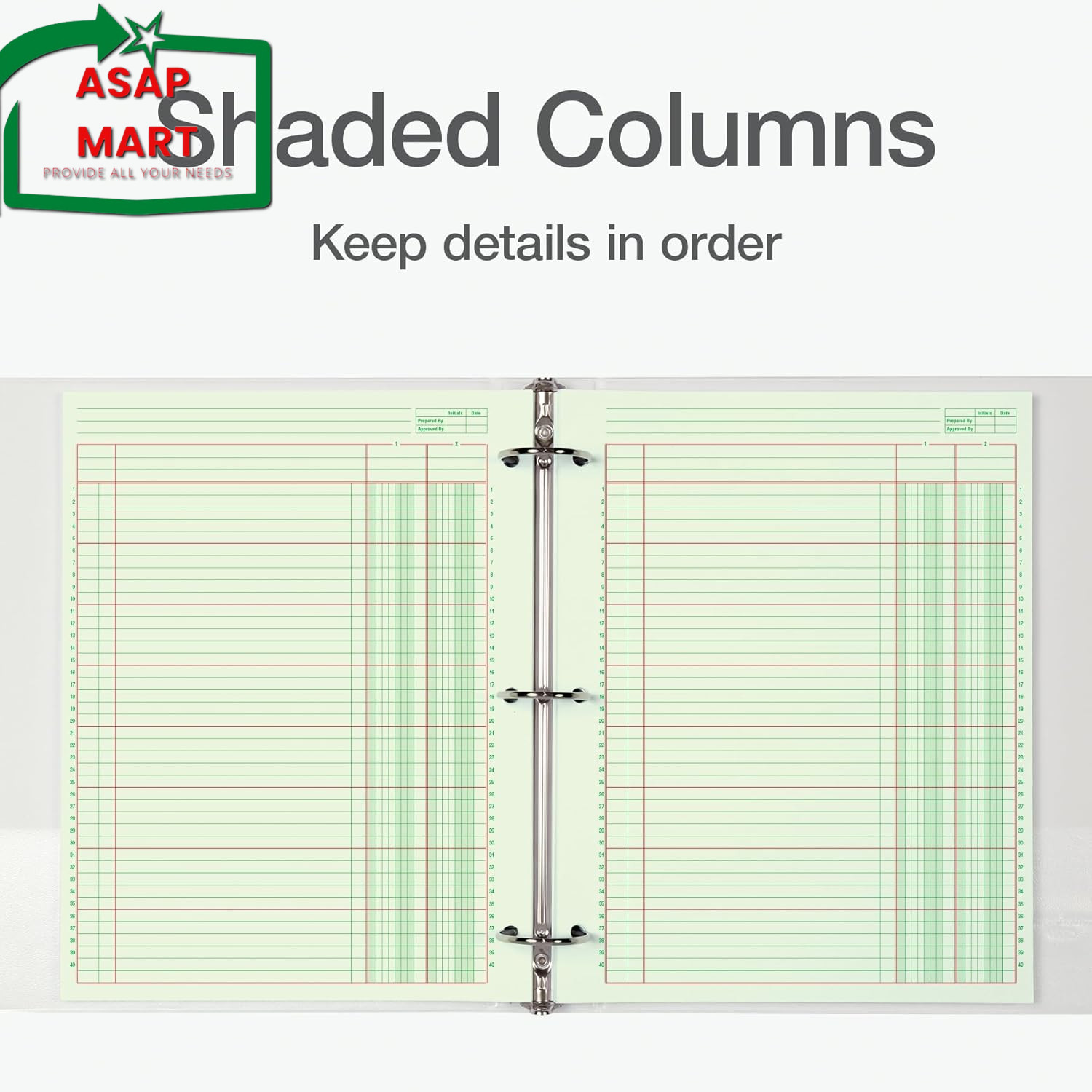 Adams Columnar Analysis Pad, 2 Column Ledger, 8.5″ X 11″, 100 Pages (50 Sheets),