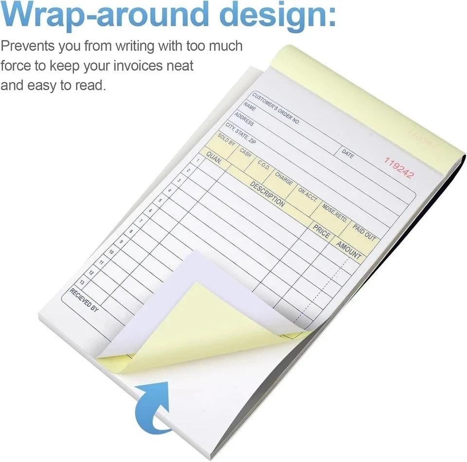 4 Pack Receipt Book, 4.17inx7.2in Receipt Book with Carbon Copies, 2-part … |