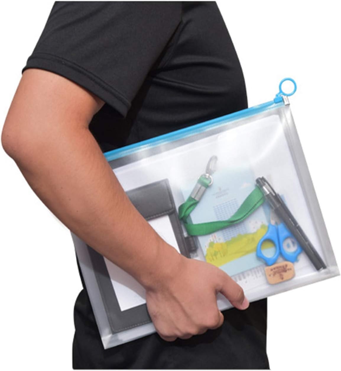 9×12 Clear Zip Plastic Envelopes File Document Paper Holder Pack of 12 12