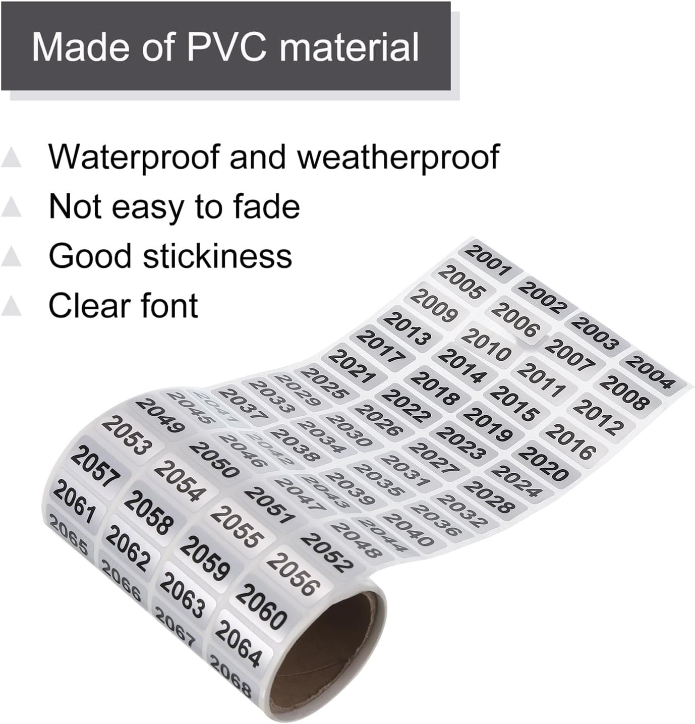 2001 to 3000, 3001 to 4000 Consecutive Number Stickers Inventory Label Black Num