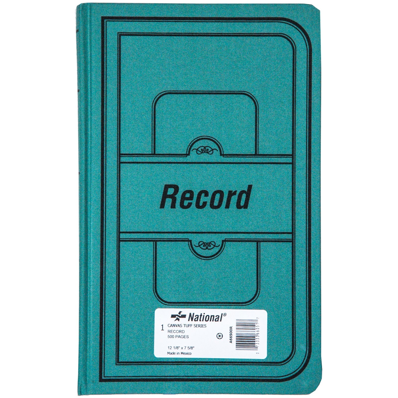 National A66500R Record Book, Canvas Tuff Series, 500 Pages, 12-1/8 x 7-5/8″