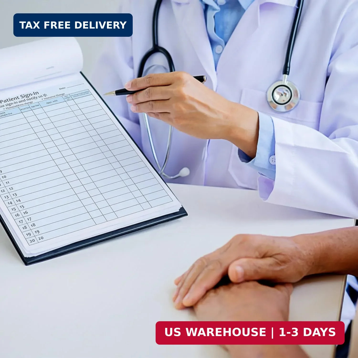 30Packs,Patient Sign in Sheets,HIPAA Compliant,Adhesive Peel-Off Patient Form