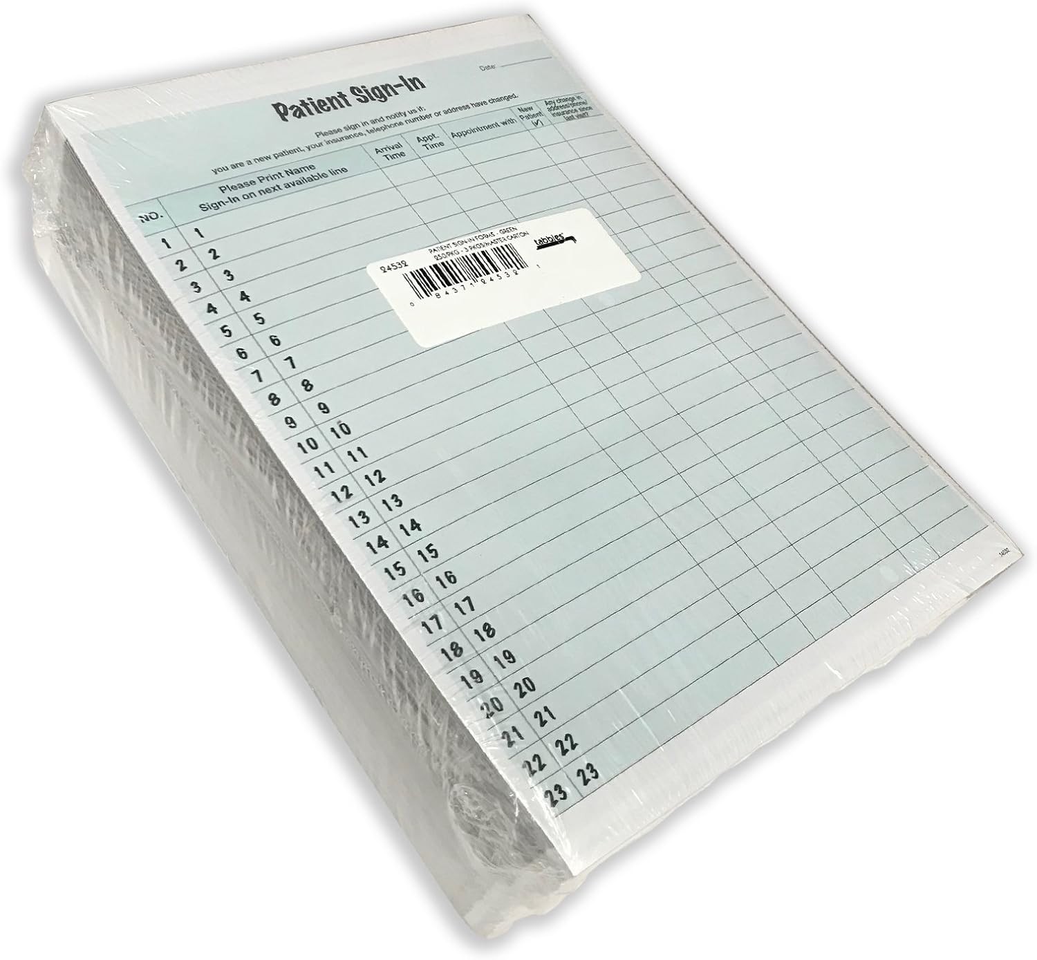 Daily Patient Logs & Sign-in Forms – 250 Sheets, 8-1/2″ x 11″, Confidential