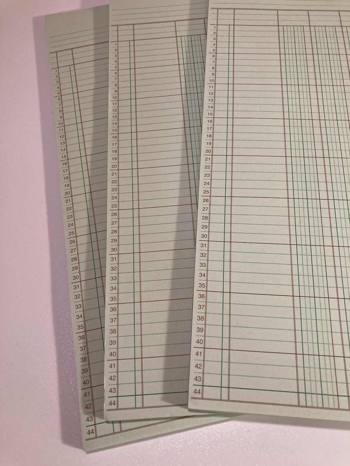 Accounting/Bookkeeping Column Ledger 44 Lines 14”x8.5” Sheets 8 Rows 150 Sheets