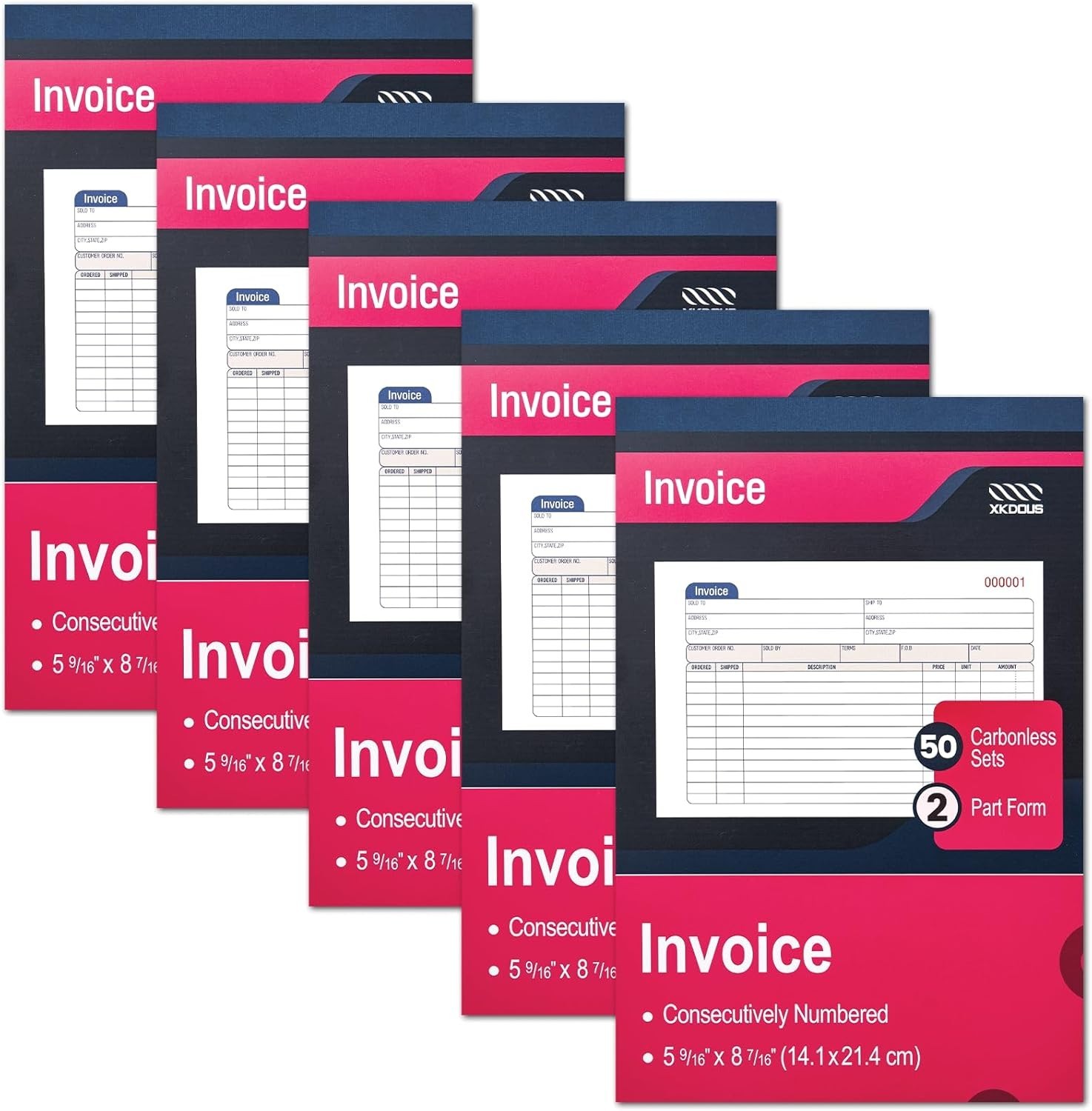 Customizable Carbonless Invoice Receipt Books – Ideal for Small Business Owners