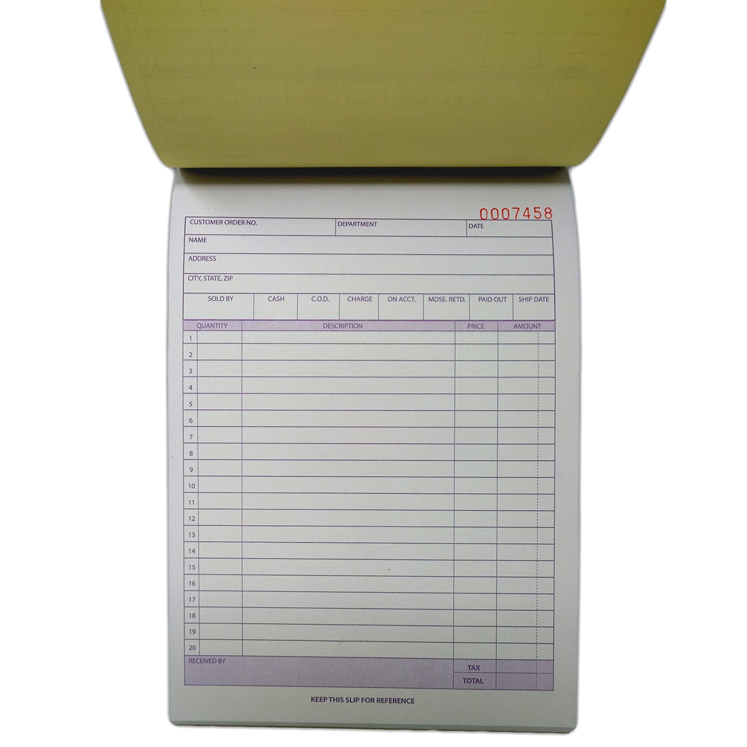 5PK Carbonless Sales Order Receipt Record Book 2 Part 50 Sets Duplicate Copy New