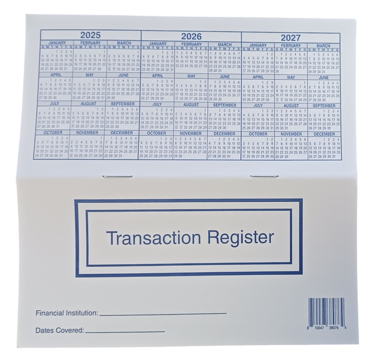 10 Checkbook Transaction Registers 2023 2024 2025 Calendar Check Book Register