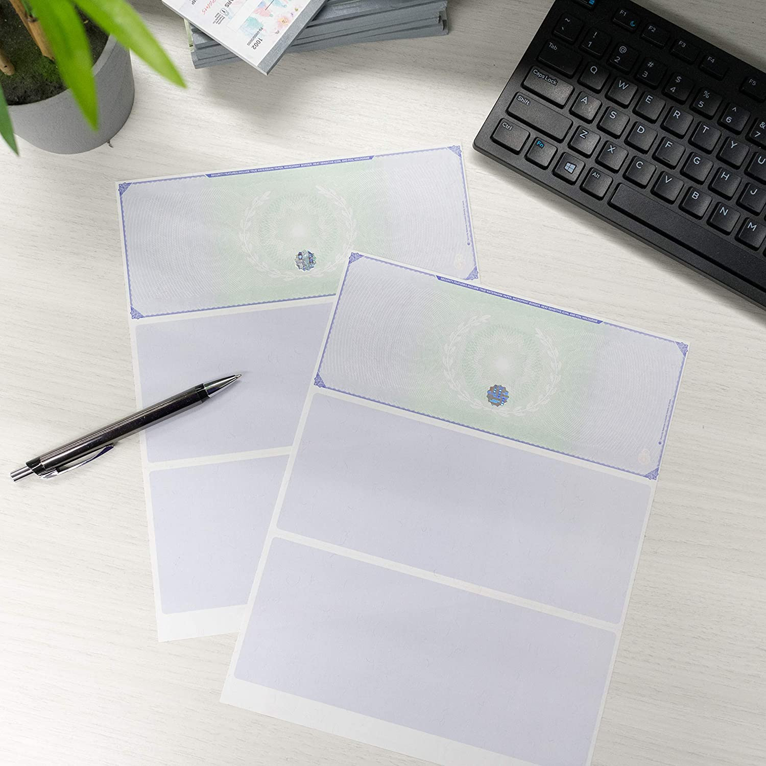 Blank Hologram Premium Computer Checks, Top High Security Laser Checks