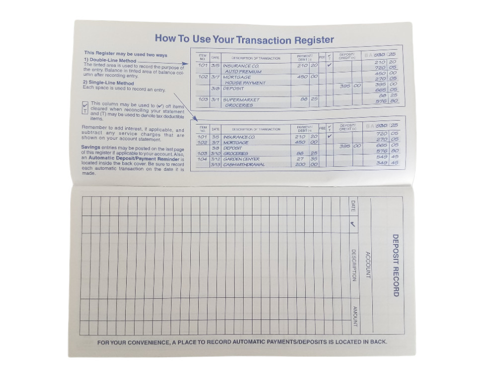 1 – Checkbook Transaction Registers 2023-2025 Calendar Check Book Bank New