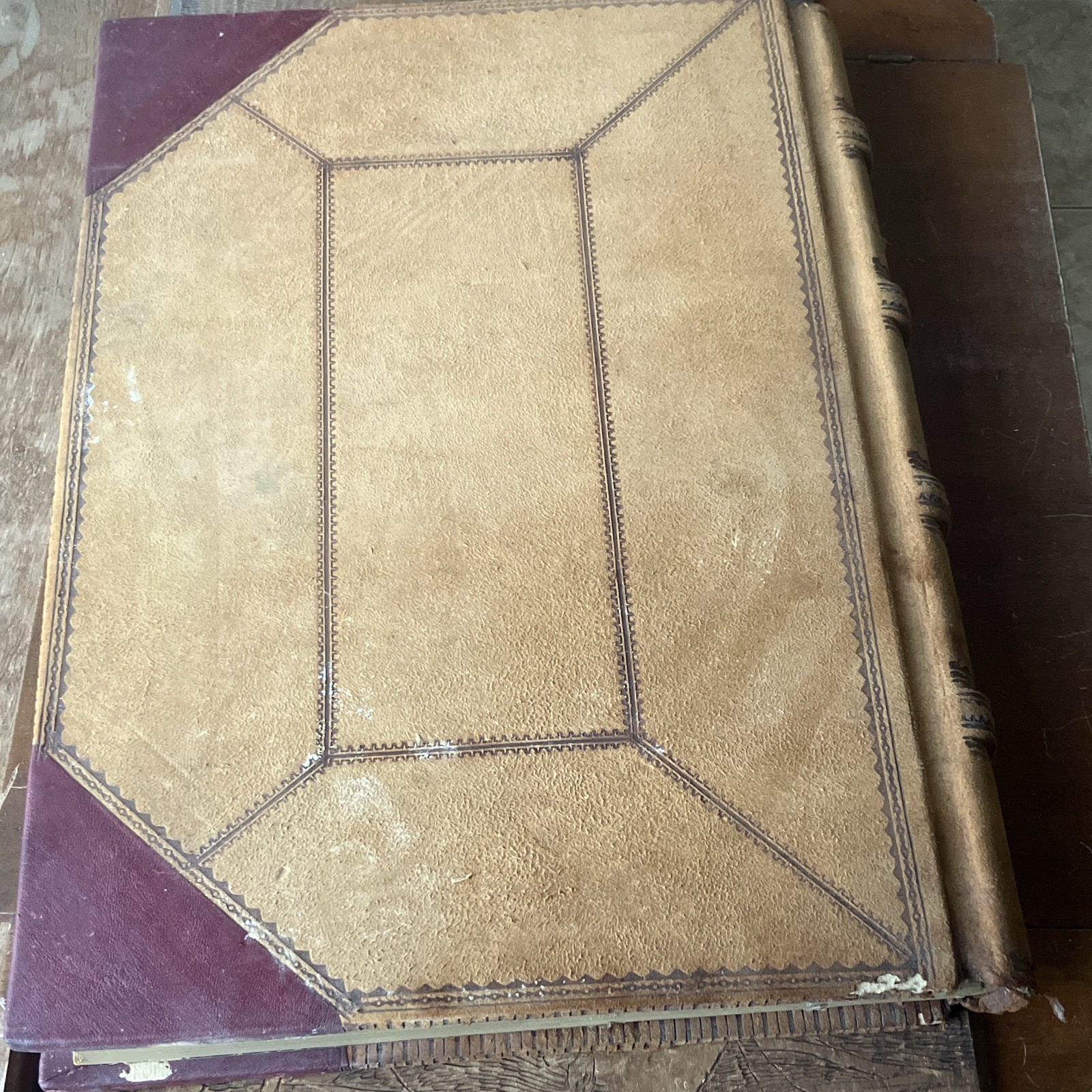 Antique 19th century Hardcover Blank Ledger .