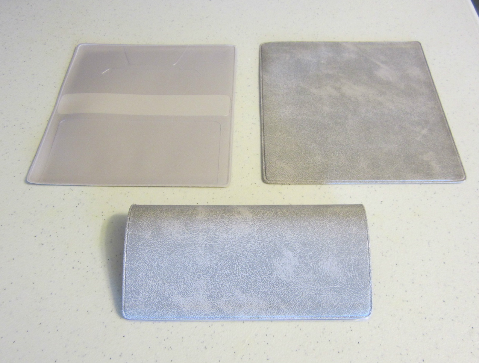 1 GREY MARBLE VINYL CHECK BOOK COVER & 25 CHECKBOOK TRANSACTION REGISTERS
