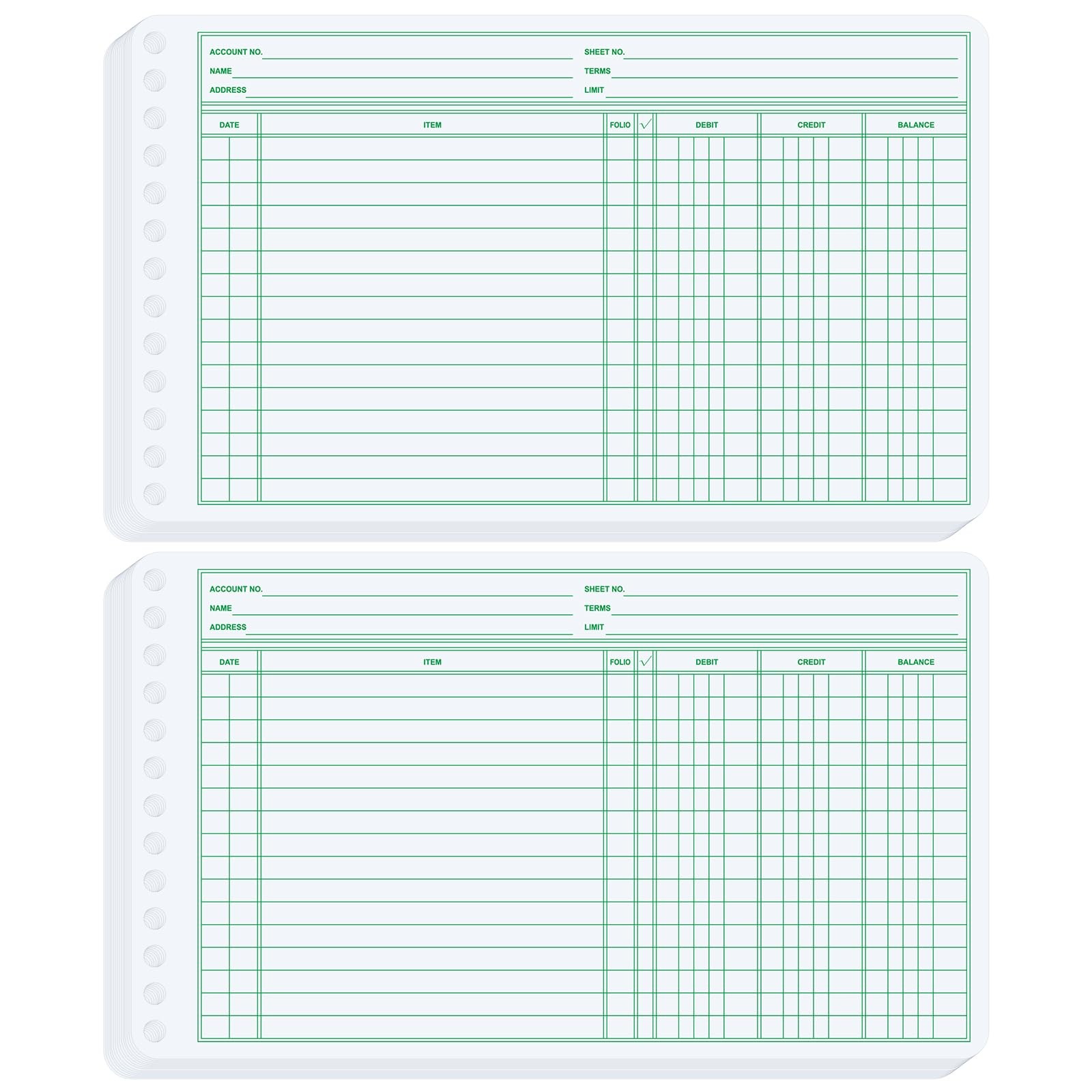 Skyygemm 200 Pcs Ledger Sheets 5″ x 8.5″ Extra Sheets Ledger Paper for Bookkeepi