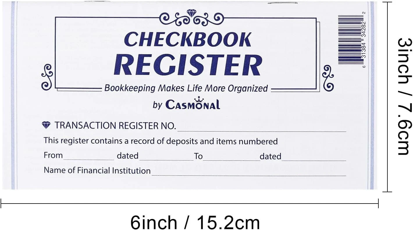 20 Pack Checkbook Register Check Registers for Personal Blank Ledger Transaction