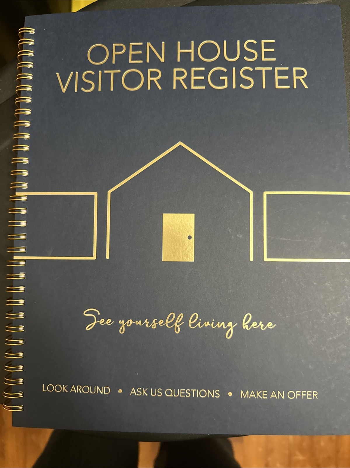 Open House Visitor Register Guest Registry Book spiral real Estate Clients Leads