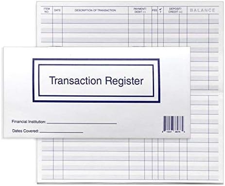 Personal Checkbook Ledger Pack of 10 – Transaction Registers for Banking