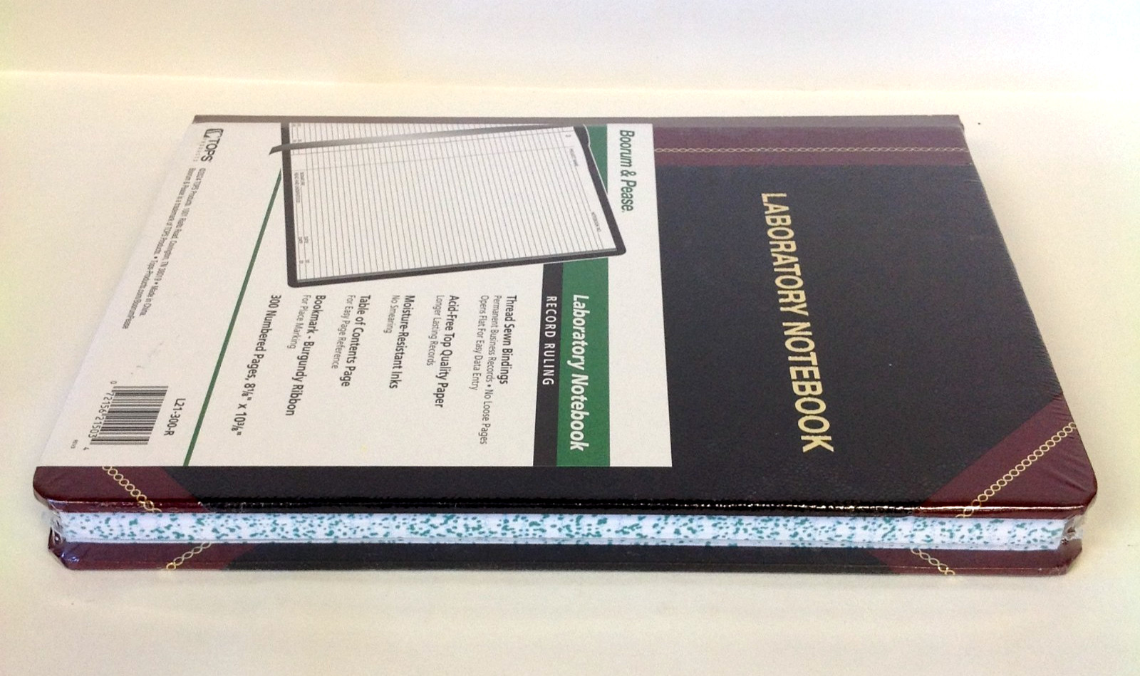 Boorum & Pease L21-300-R Laboratory Notebook Black/Red 8.13″ x 10.38″ 300 pages