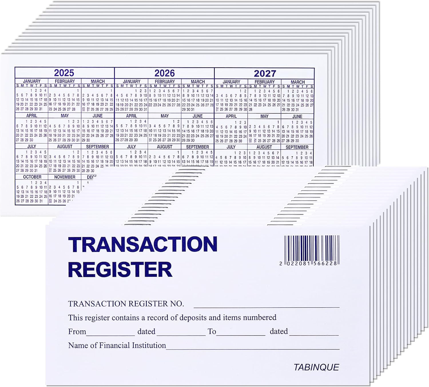 Checkbook Registers 24Pc Easy Read Personal Ledger Record Book 3×6