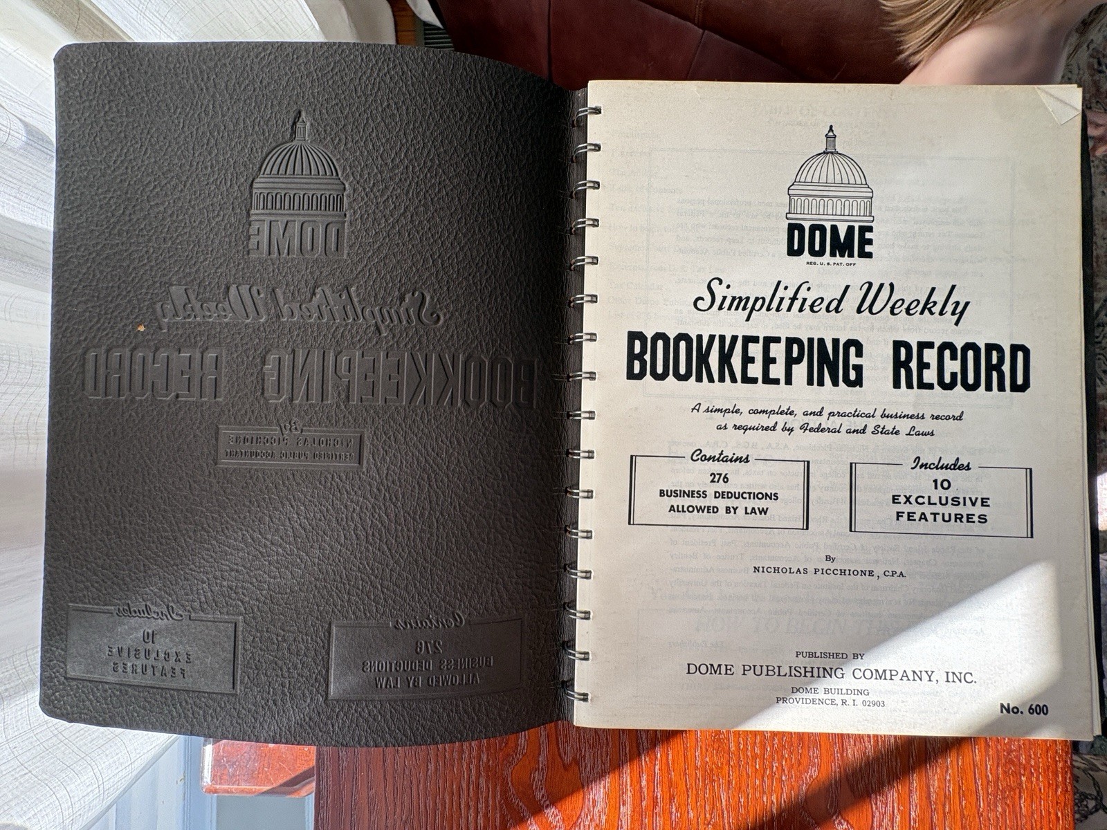 Vintage Dome Simplified Weekly Bookkeeping Record No 600 Unused Ledger Accounts