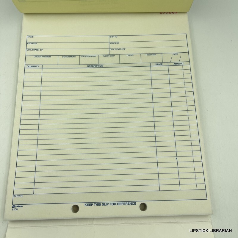 Adams Order Sales Book 2-Part Carbonless 199 Sets DC1182 8 3/8″ x 10 11 in