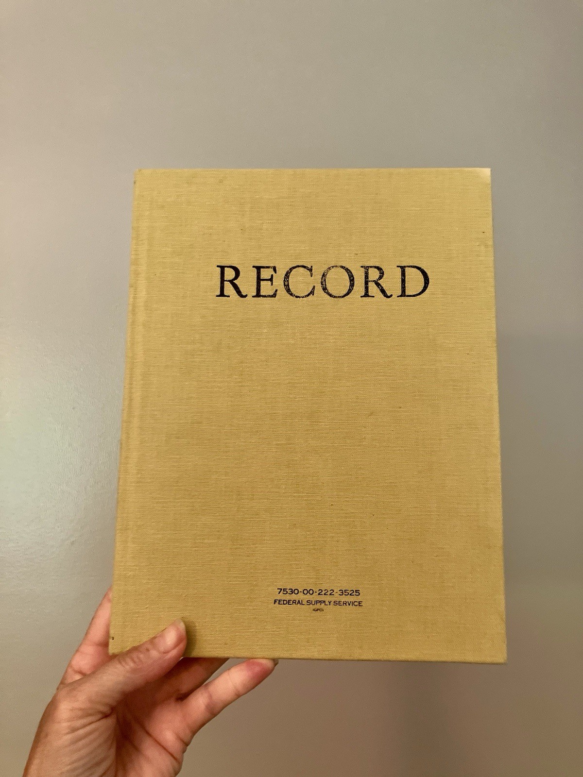 Vintage Federal Supply Service Record Book Green Journal