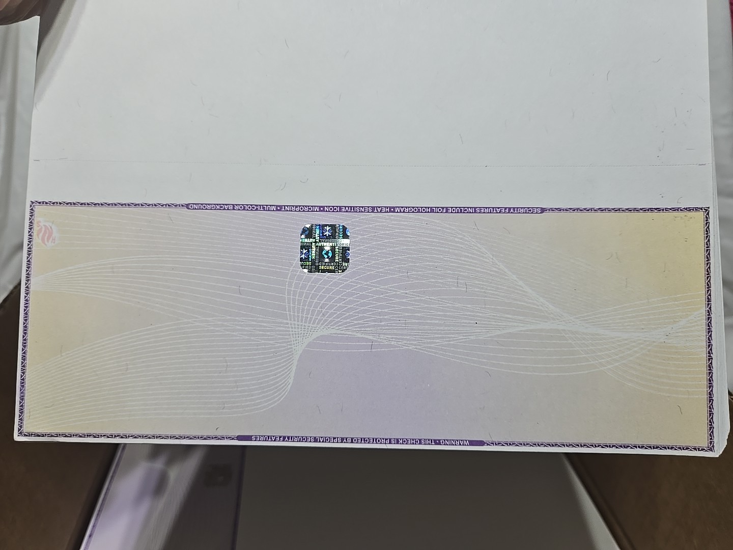 EZ Checks Blank Hologram High Security Business Checks | Check at Top…
