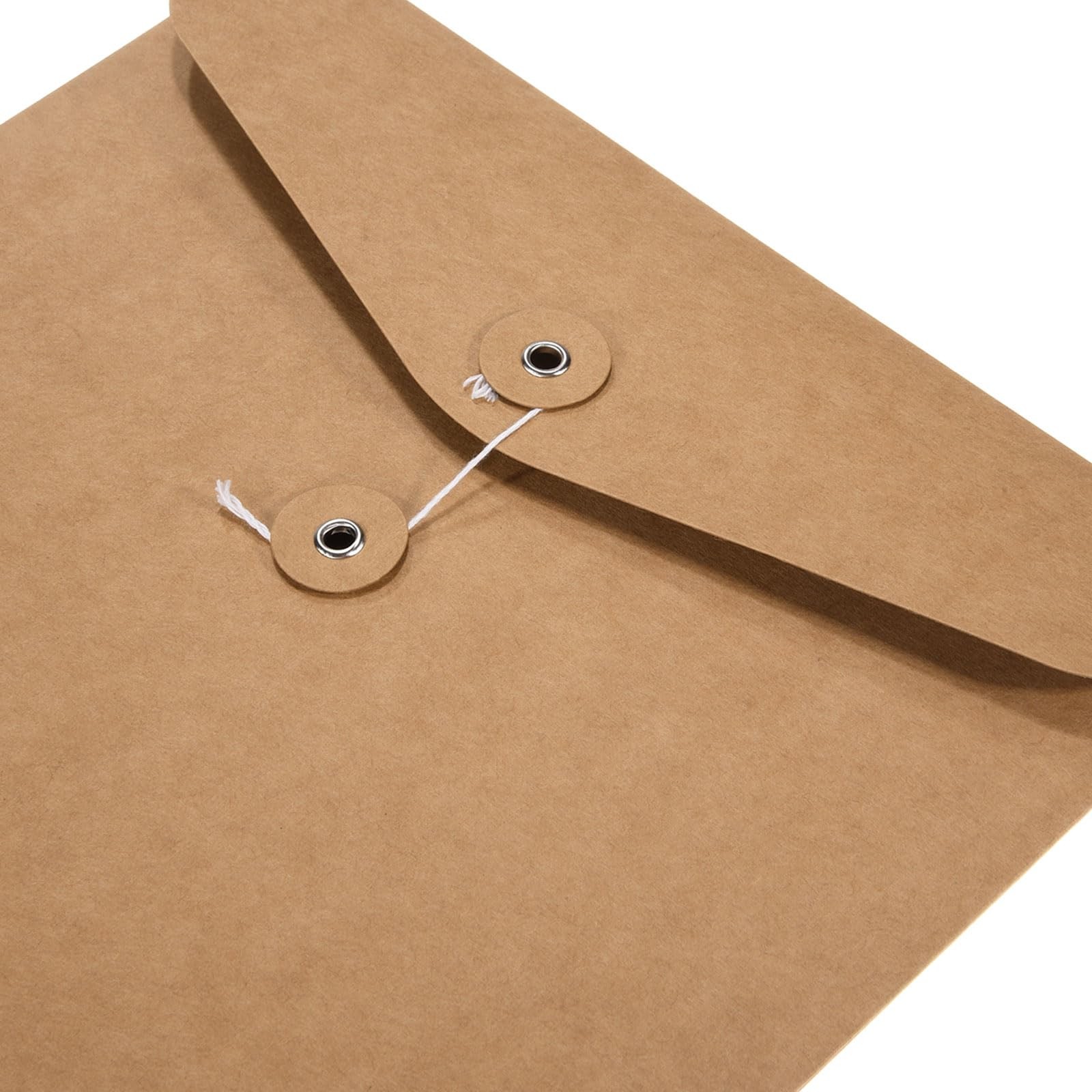 PATIKIL String File Folders 10 Pack A4 Size Document Letter Medium, Brown