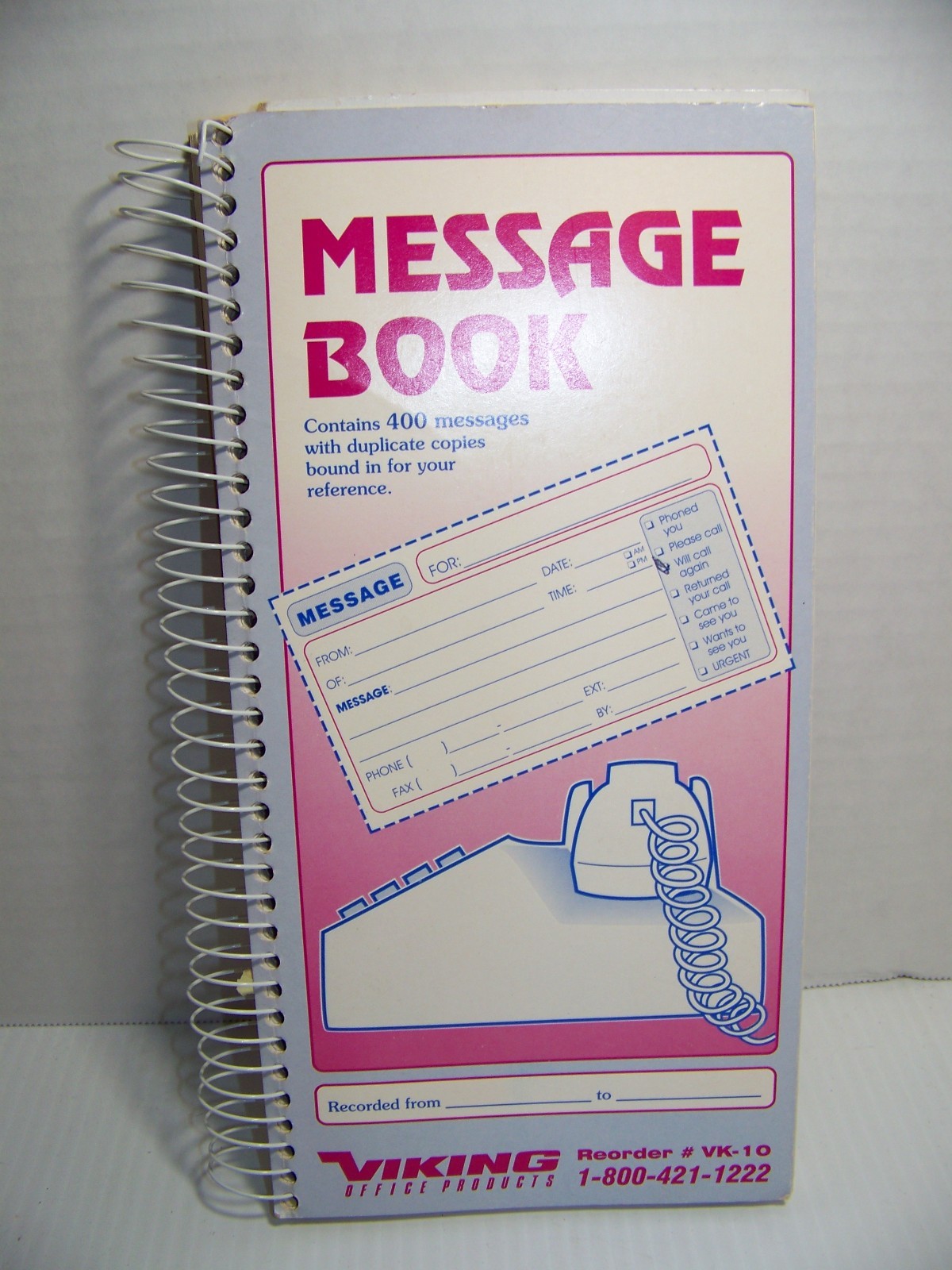 Viking Message Book Carbonless 400 Sets 5-1/2”x 11