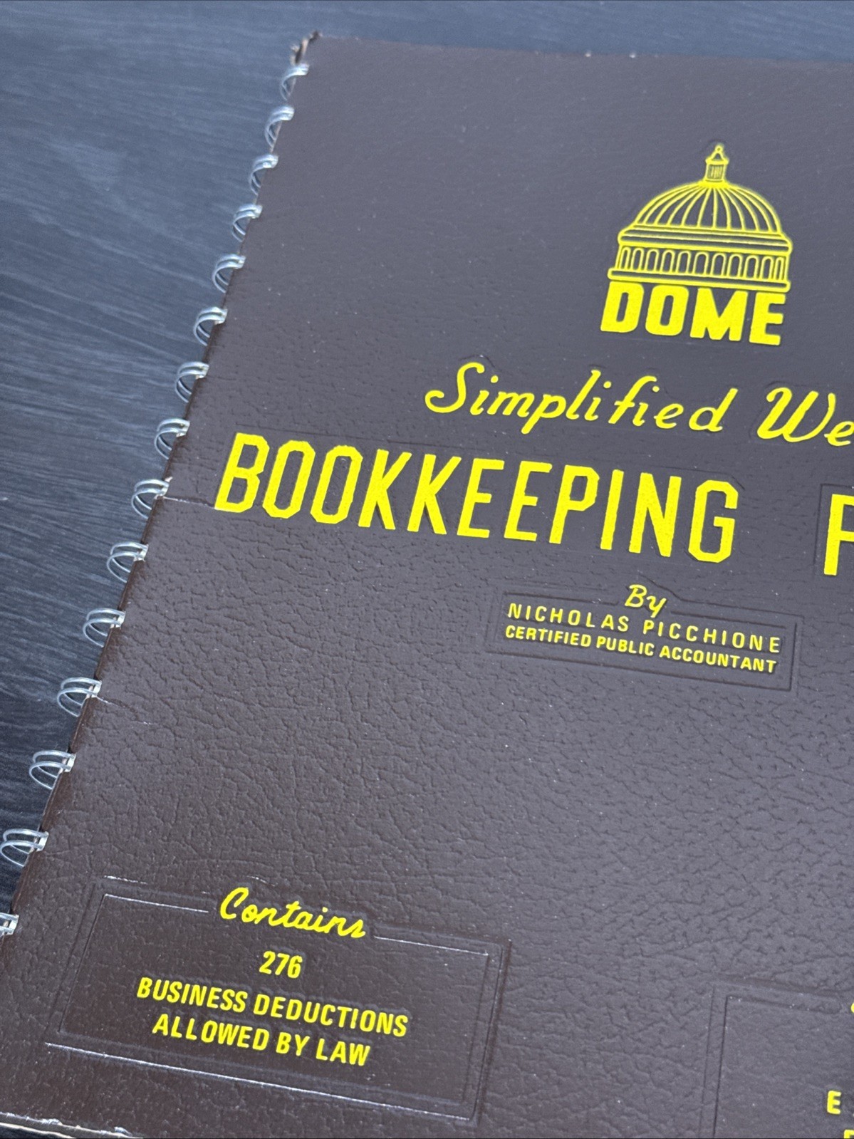 Vintage 1985 Dome Simplified Weekly Bookkeeping Record No. 600:Picchione Unused