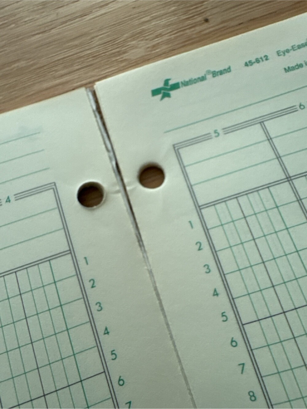 3 vintage Analysis Pad Sheets notebook form 12 column and 6 column partial used