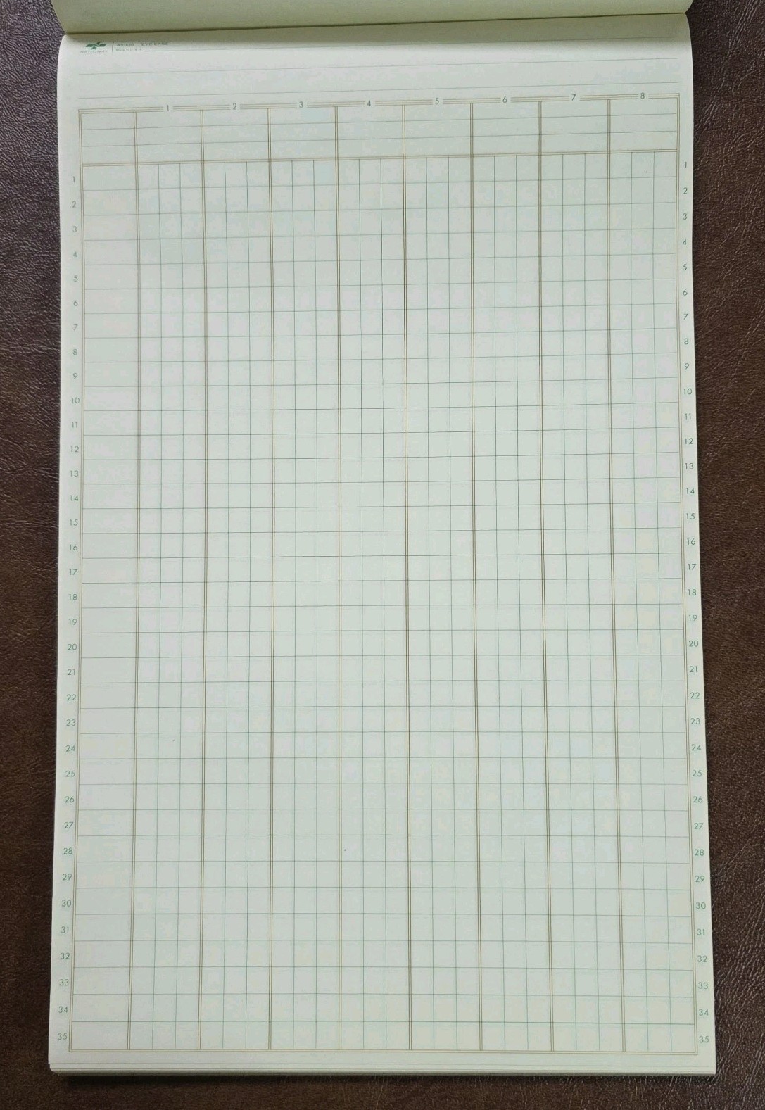National Brand Eye-Easy Analysis Pad 8 Columns 50 Sheet 8.5×14″ Accounting