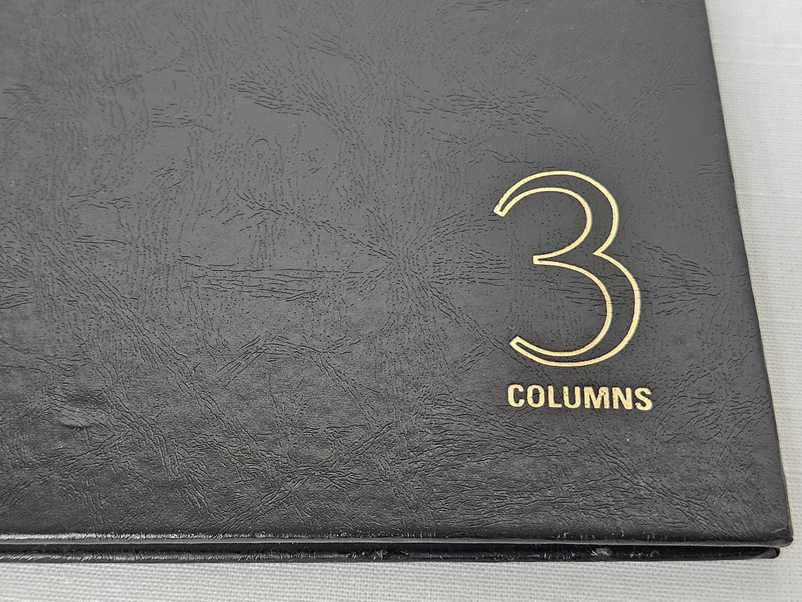 Wilson Jones 3 Column Accounting Ledger Book, 31 Lines, 80 Pages, Hard Cover Blk