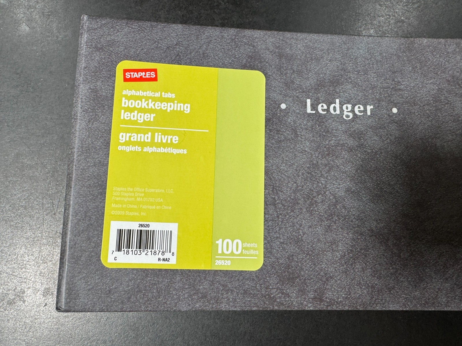 Staples Bookkeeping Ledger Binder 100 Pages A-Z Tags NWT