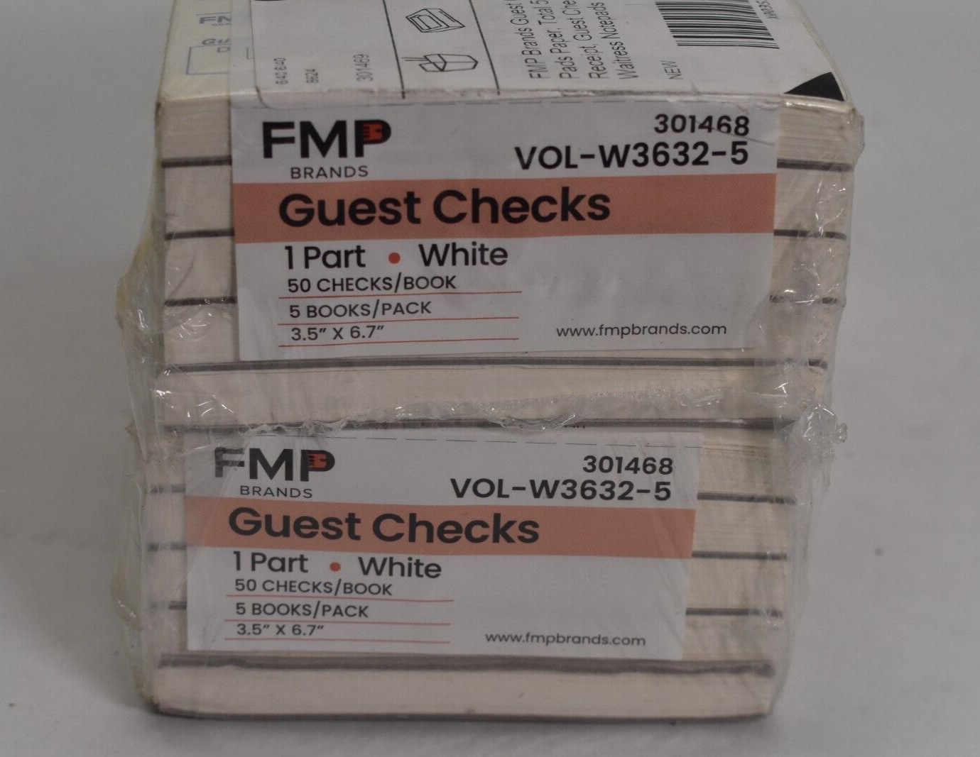 FMP Brands Guest Check Books for Servers Guest Check Diner 500 Sheets Pads