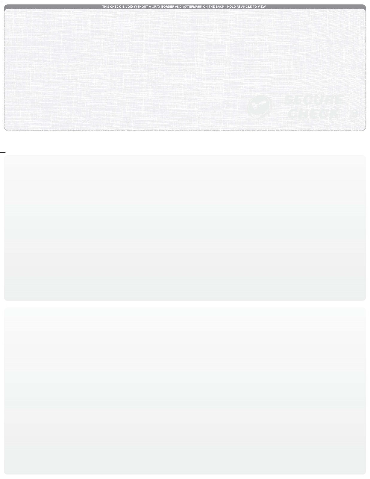 50 Blank Check Stock Paper – Check on Top – Linen – Gray