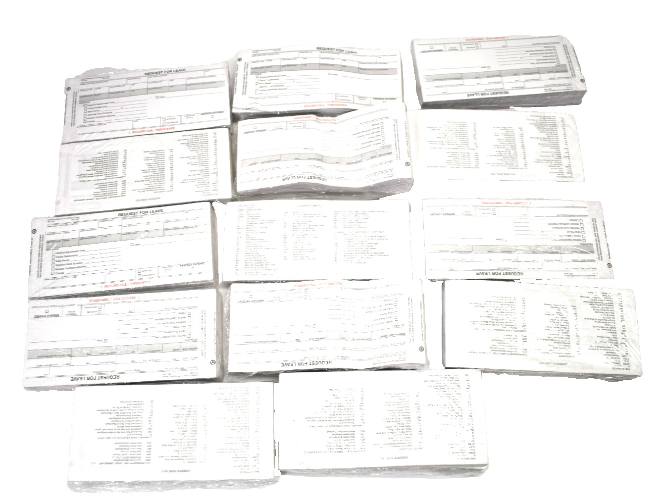 Lot of 14 Packs Commonwealth Of Pennsylvania Request For Leave Sheets Timekeeper