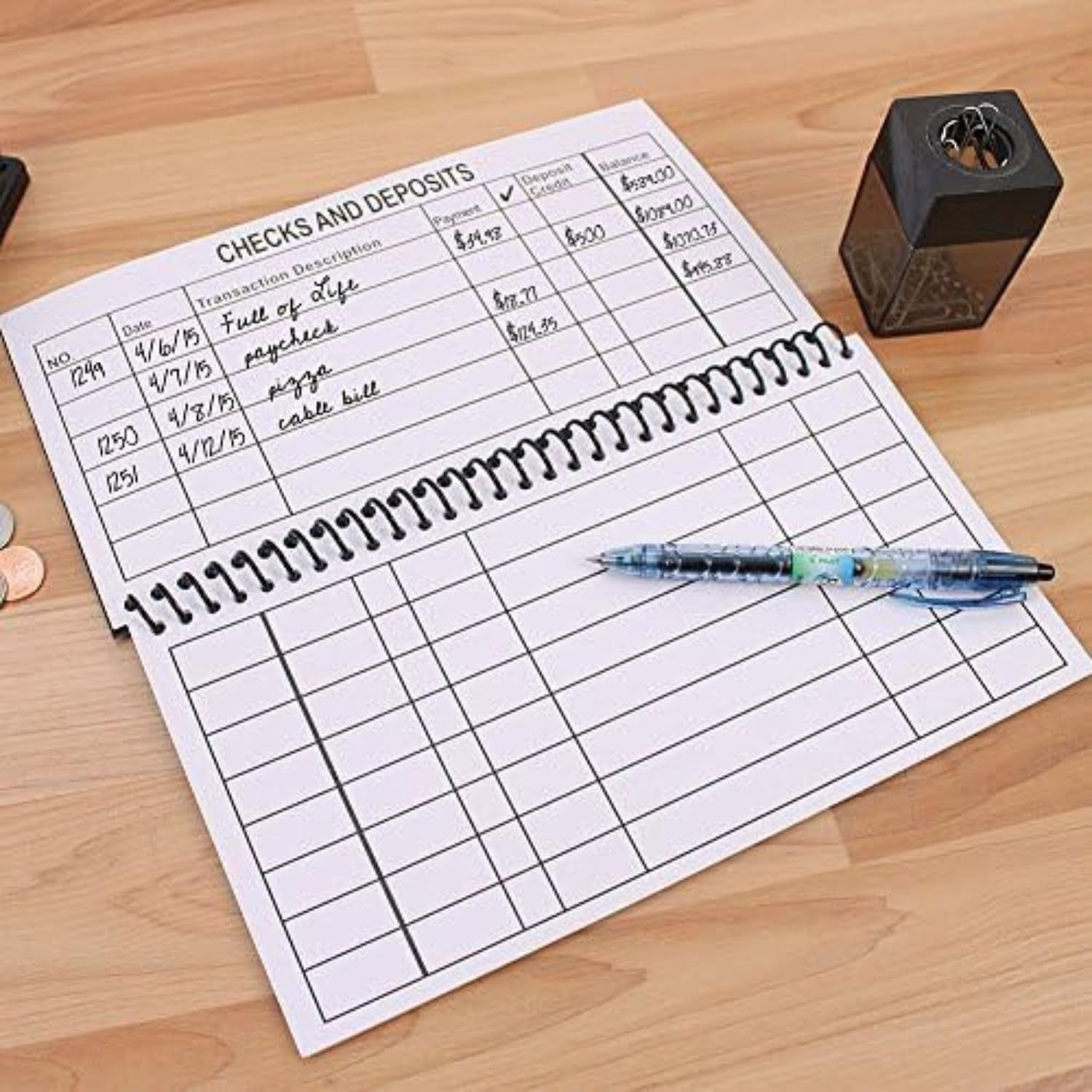 Jumbo Print Check Register Book – Large Print, Easy-To-Read, Spiral Bound, 56 Pa