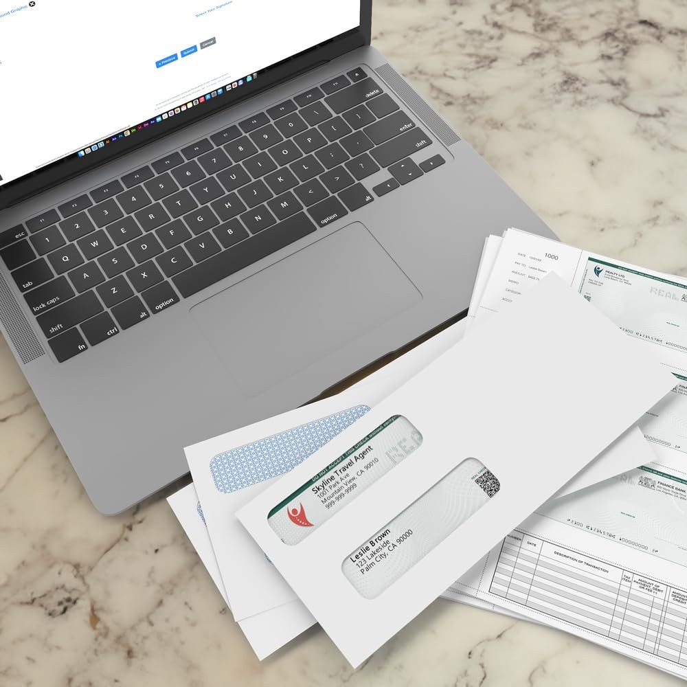 VersaCheck NRP Business Double Window Security Checks Standard Voucher Checks