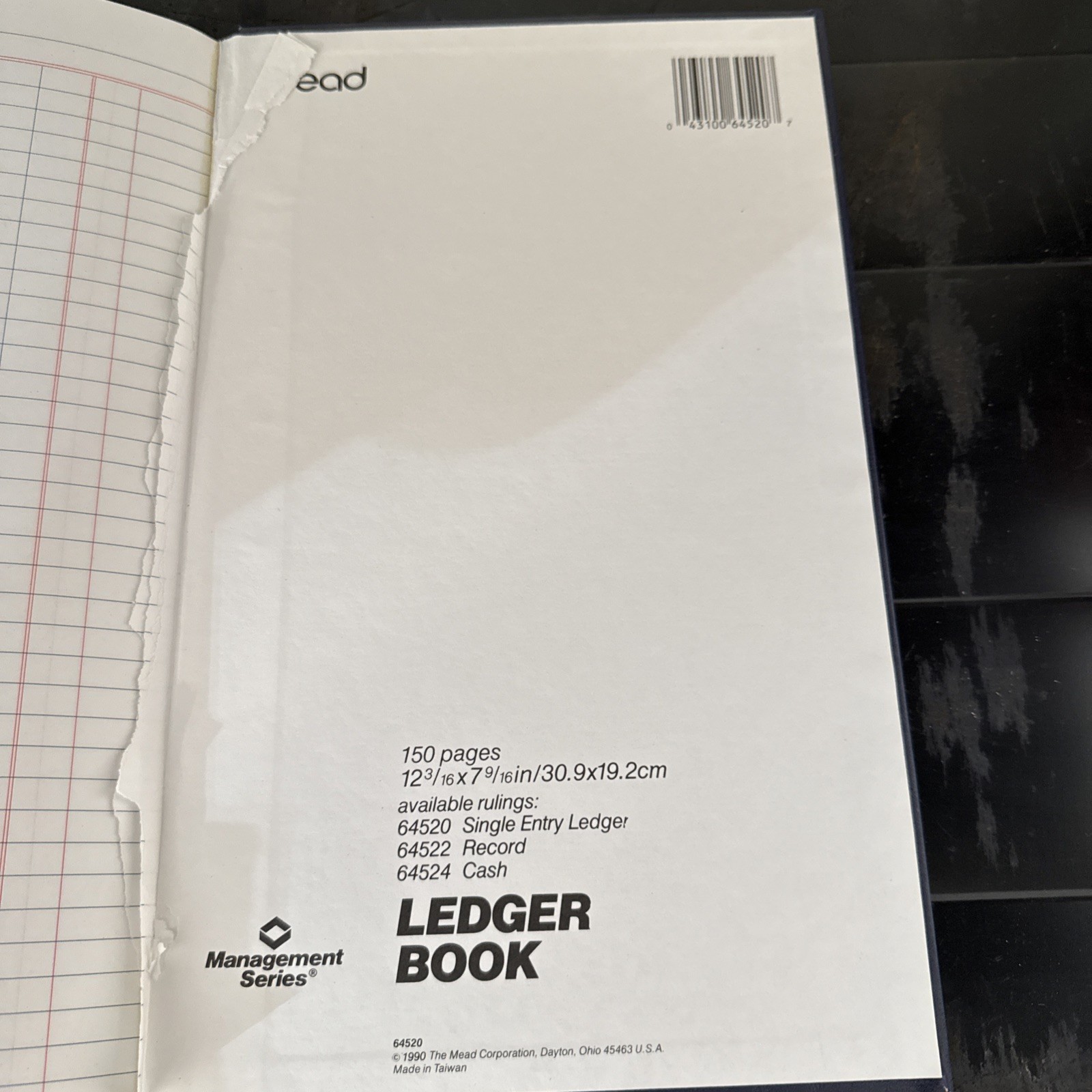 Mead Management Series SE Ledger Vintage 1990 w/Alphabetical Dividers Pages
