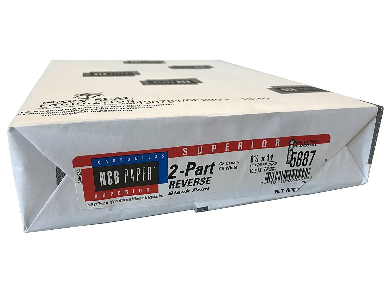 250 Sets NCR Paper 2 Part White Canary Letter Size Carbonless Made in USA