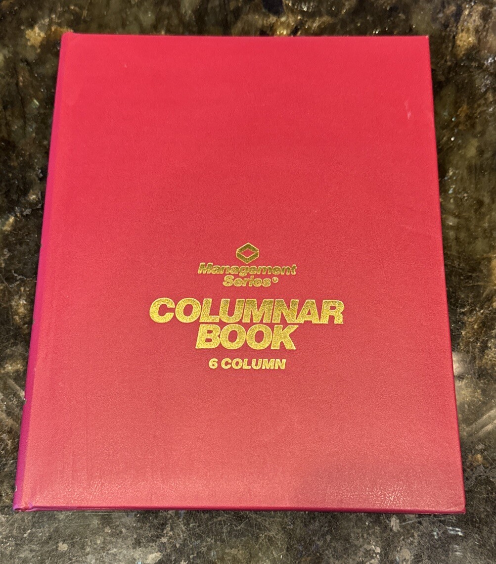Mead Management Series Columnar Book 6 Column 80pg Red Hard Cover NEW
