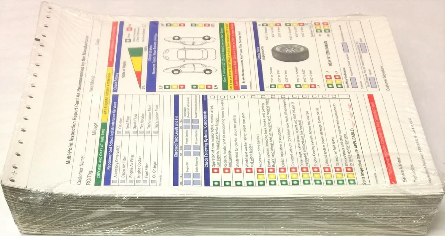 Multi-Point Inspection Form – 2 Part NCR, White-Yellow Paper, 8.5″ x 11″ – 25…