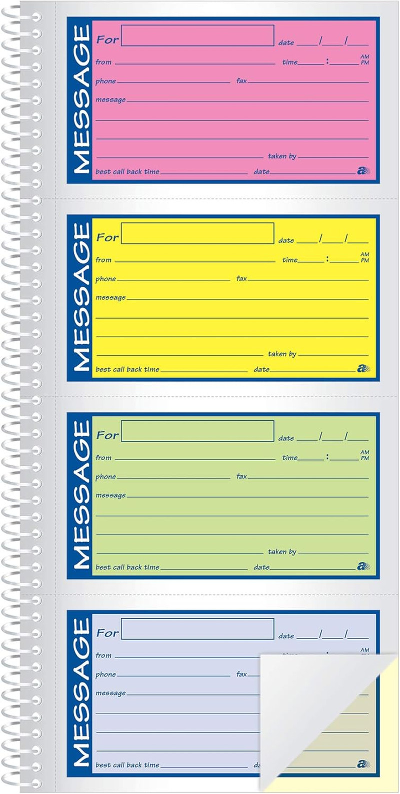® High Impact Phone Message Book, 2-Part Carbonless, 5-1/4″ X 11″, 2 Sets per Bo