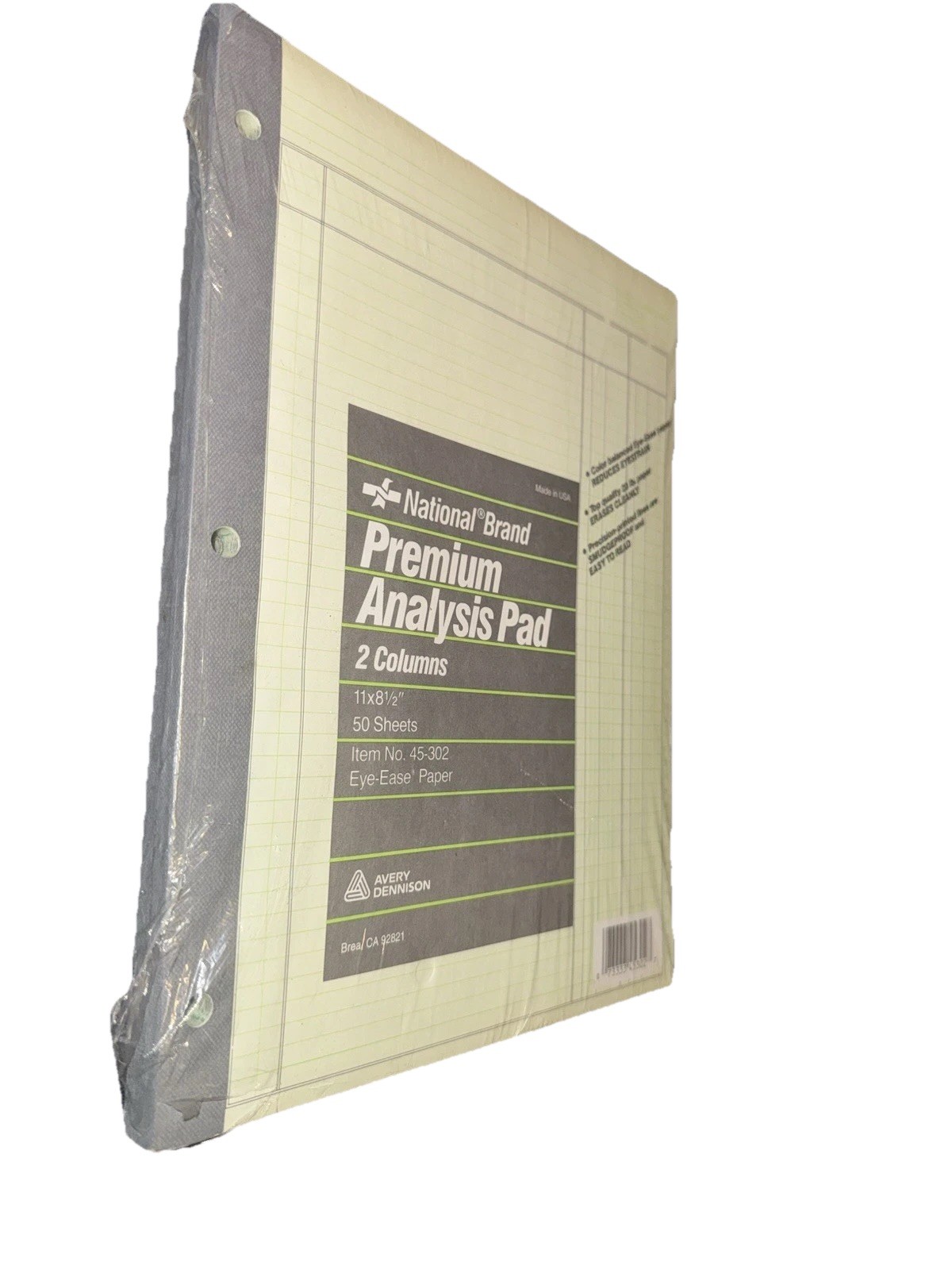 Avery National Brand Premium Analysis Pads 2 Column 11 x 8.5in 45-302 New 2 Pack