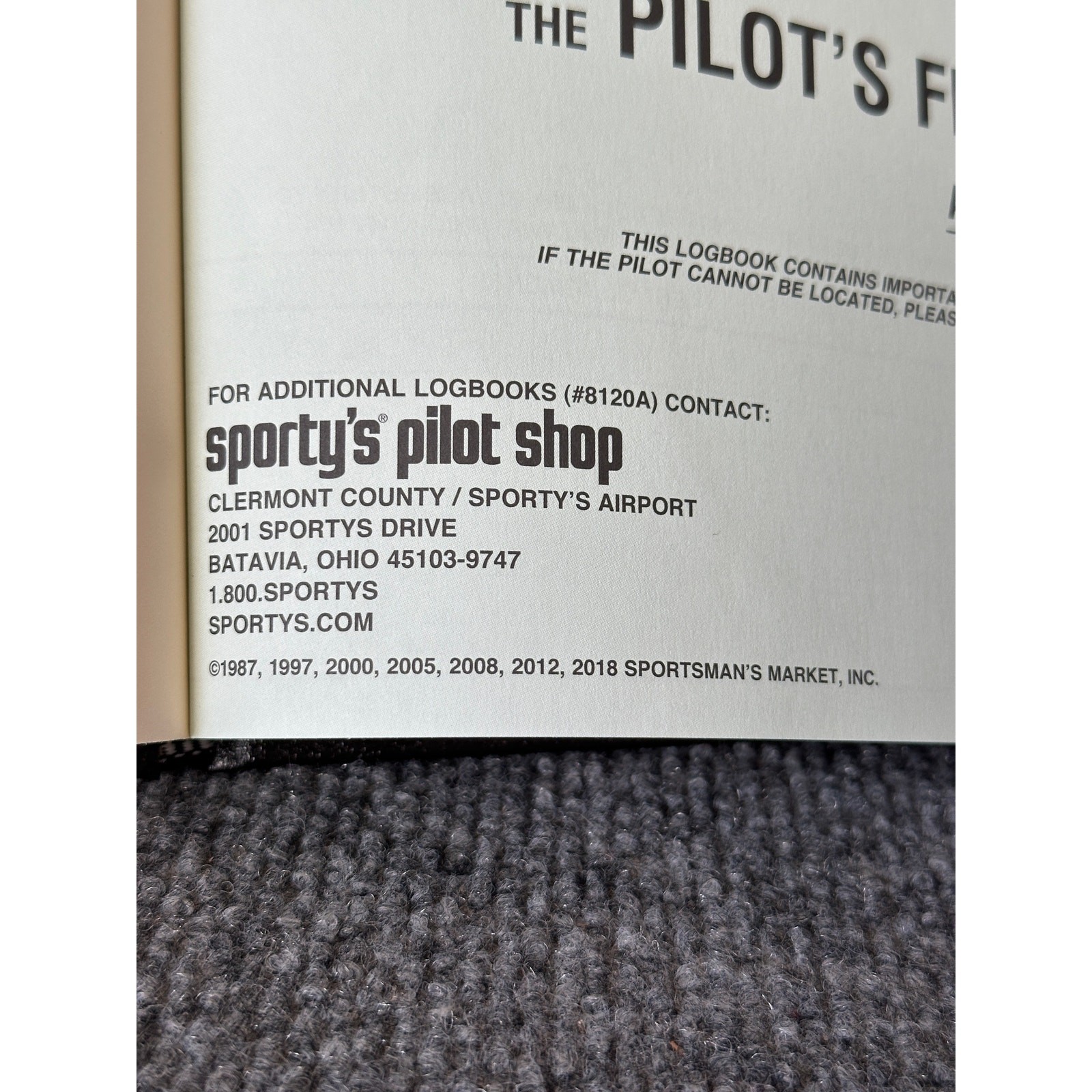 Vintage MCM Pilot’s Log and Record Book aviation logbook journal ephemera 9×5