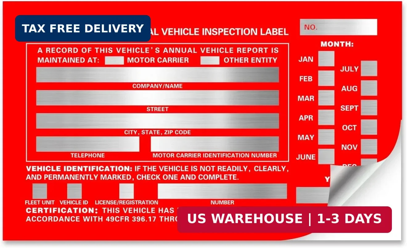 Annual Vehicle Inspection Report Form 25-pk 3-Ply Carbonless, 8.5″ x 11.75″