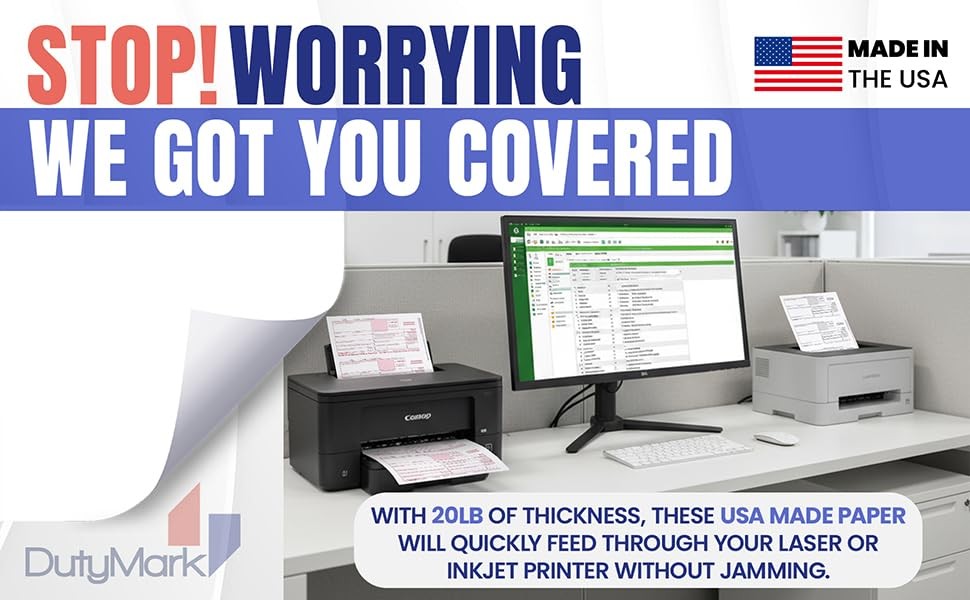 Blank W2 4 Up Tax Forms 2025, Set for 50 Employees, Instructions in Back 50