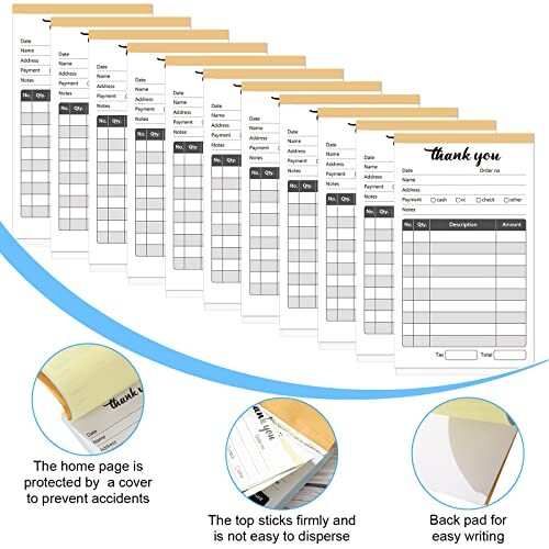 20 Pack Thank You Receipt Book for Small Businesses 3.5×5.5 Inch 2 Part
