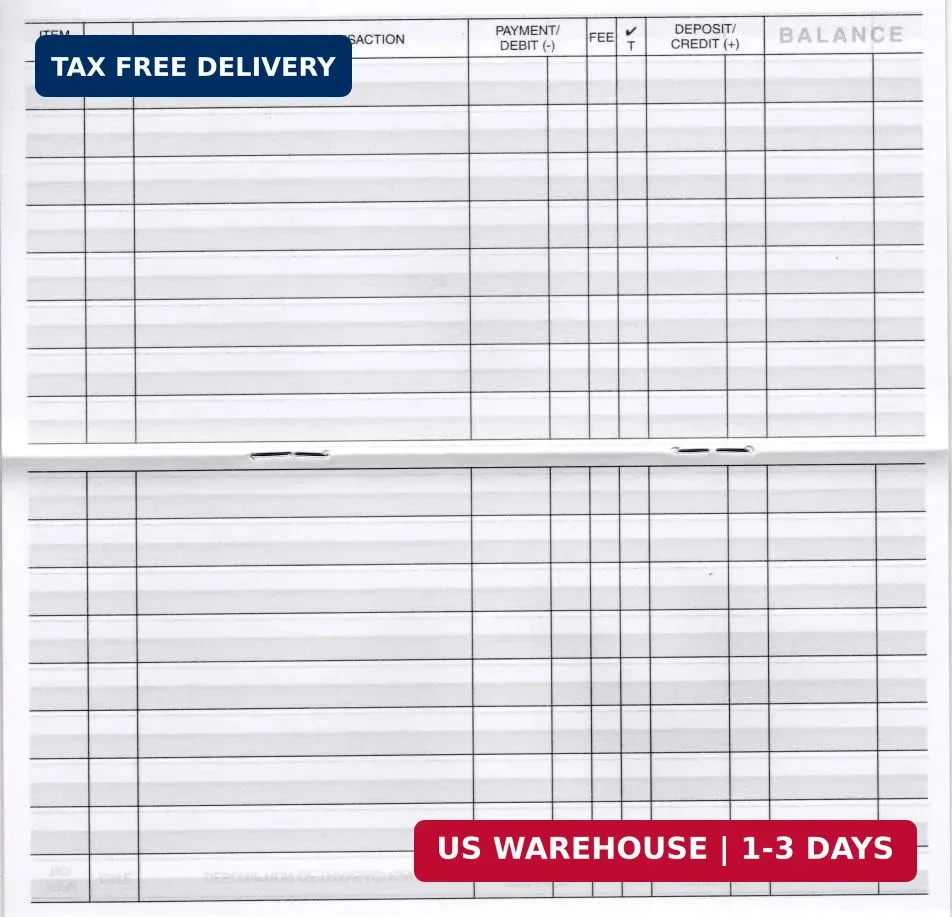 Easy Read Register 12 Check registers for Personal Checkbook – Checkbook Ledger